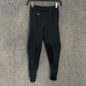 Irideon Leggings Womens Small Black Fleece Knee Patch Riding Thermal Equestrian